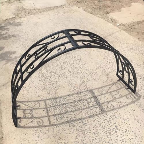 Arco del giardino della finestra, Trellis in metallo a parete per piante da arrampicata, supporto in ferro retrò rosa per l'arredamento del balcone di ingresso del portico, struttura zincata resistent