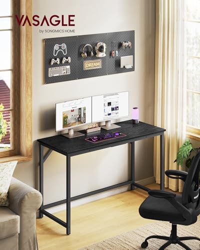Image of VASAGLE Computer Desk, Steel Frame Gaming Desk for Home Office, 47.2 Inch