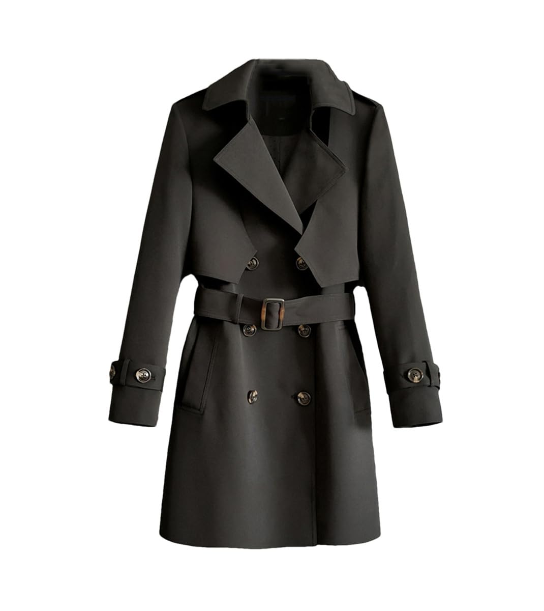 Fake Two-Piece Women Trench Coats Female Double-Breasted Windbreaker Spring Fashion Low Luxury Outerwear Jackets