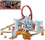 Hot Wheels Spielzeugauto Trackset Mario Kart Bowsers Festung Spielset & Die-Cast-Kamek im Maßstab...