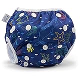 Nageuret Reusable Swim Diaper, Adjustable & Stylish Fits Diapers Sizes N-5 (8-36lbs) Ultra Premium...