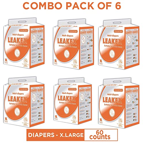 Image of Premium High Absorbency Unisex Adult Diaper - Senior Incontinence Diapers- Extra Large Size /XL (Waist Size:- 31 inch- 53 inch Inch)