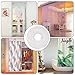Curtain Wire 6 Meter White Plastic Coated Window Curtain Wire Wall Decor Picture Hanging Kit with 10 Curtain Clips 10 Pairs of Screw Eyes and Hooks for Net Curtain Rods Clothesline Hanging Decor