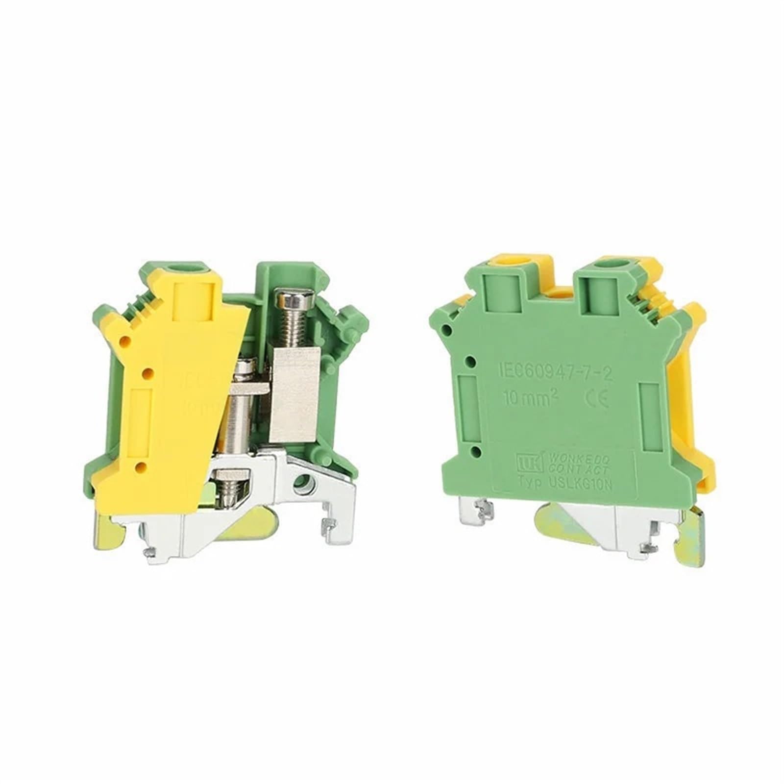 USLKG10N Erde Modularer Schraubklemmenblock Erde for UK-10N, 10 mm² Draht elektrischer DIN-Schienenverbinder USLKG10 USLKG-10N (Color : USLKG10N, Size : 5 Pcs)
