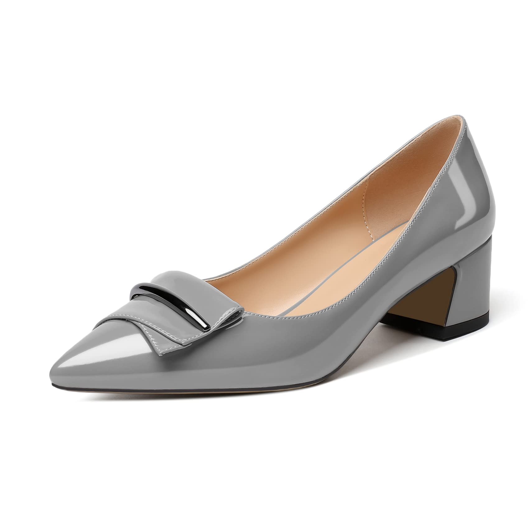 YODEKS Low Block Heels Pumps for Women