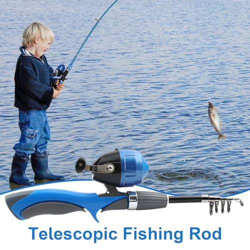 Juego de pesca para niños principiantes con caña de pescar extensible y plegable 3
