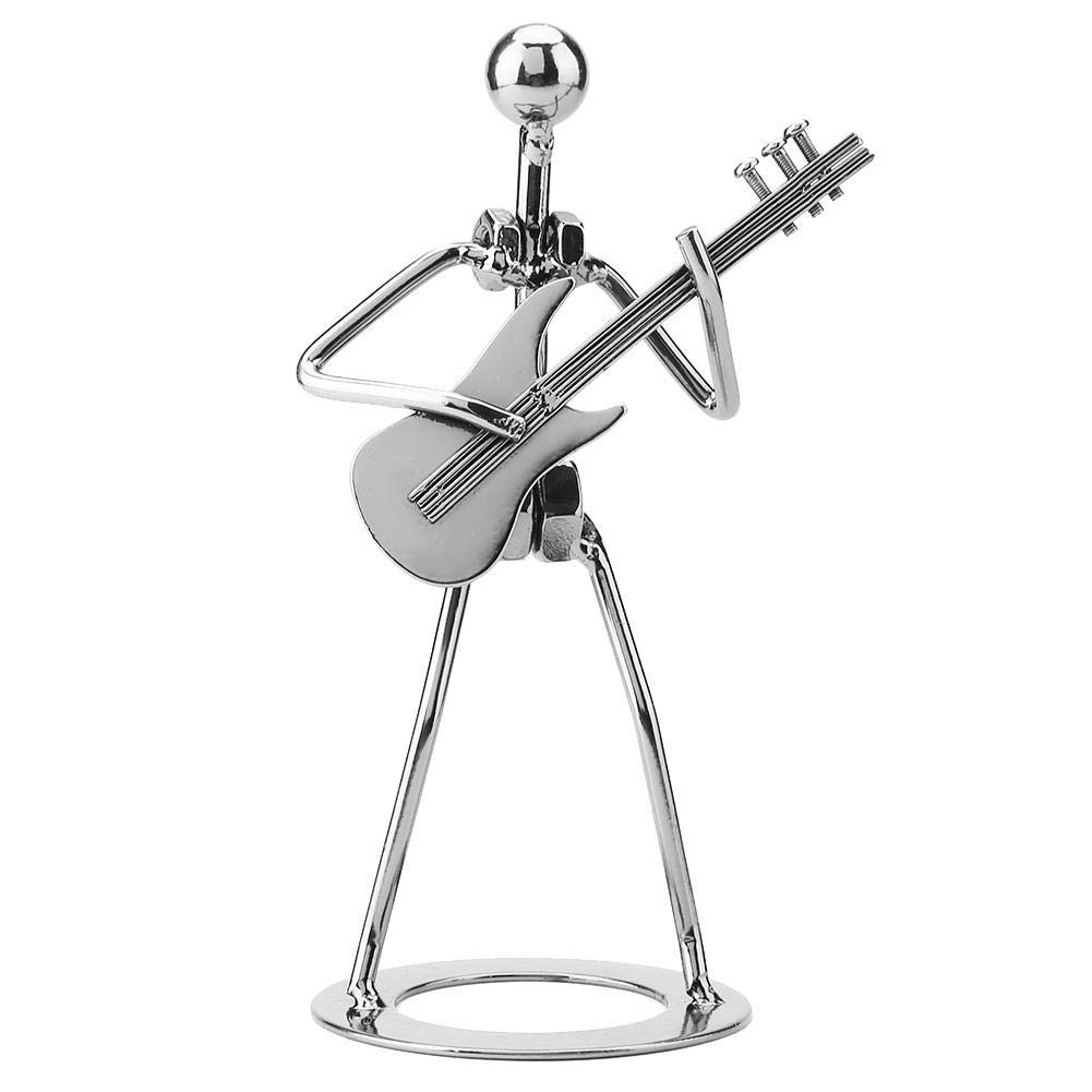 Statua di chitarra, musicista in metallo, strumento musicale, chitarra, da collezione, per casa, caffetteria, ufficio, libreria, di Natale per adulti e bambini
