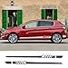 HLLebw Voiture Stickers Voiture Auto Corps Autocollant, for Peugeot 307 206 308 407 207 3008 208 508 2008 301 408 607 4008 5008
