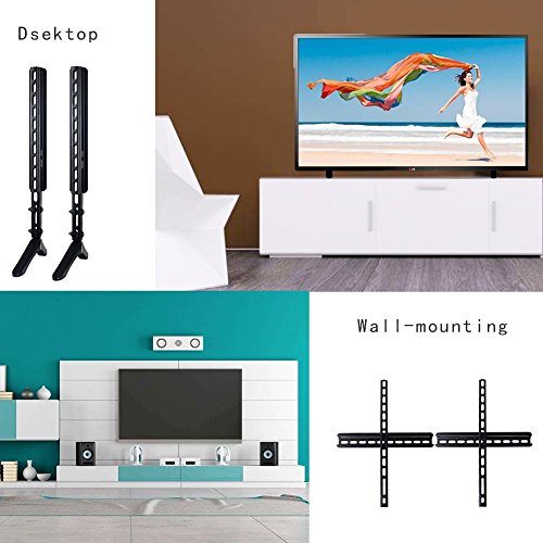 Universal TV Stand for 39-65” - Drsn Flat TV Stand Legs Loading Capacity 99.2 lbs - Pedestal Feet Wall Mount for General TV Vesa as Vizio TCL Sony LG Samsung TV Stands for Desk Top Wall Mounting Black