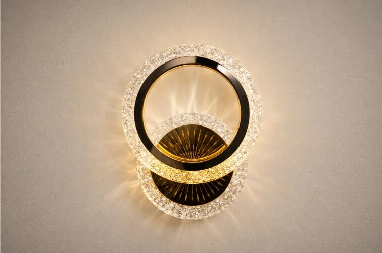 Image of Modern Crystal LED Wall Light, Decorative Indoor Wall Lamp with Warm White Lighting, Stylish Wall Mounted Light for Living Room, Bedroom, Hallway.