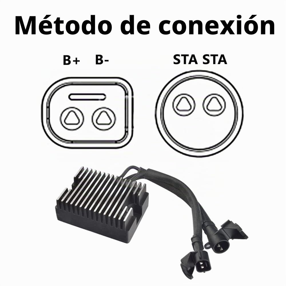 Riloer Regulador de voltaje rectificador,Regulador Rectificador Moto, Motocicleta para Rectificador Negro,compatible con Harley Davidson Sportster 883 1200, 74546-07A 74711-08 74546-07