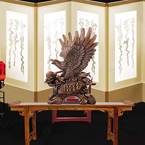 Statue d'aigle de jardin 42 cm décor d'extérieur en résine