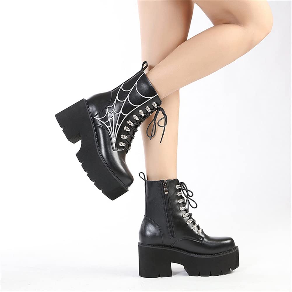 【mnem】1156 Platform Sole Lace-Up Boots (9cm) Amazon.com | NIGXWNS Women's Platform Mid Calf Boots Chunky