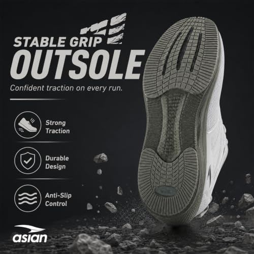 Image of ASIAN Raftaar-23 Men's Running Shoes | Breathable Knit Upper, Cushioning Comfort & Durable TPR Grip Sole | Lightweight Sports Shoes for Walking, Gym & Daily Use