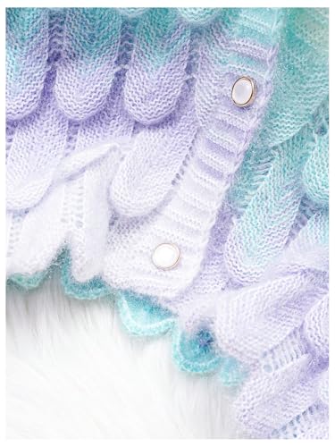 Image of SHENHE Girl's Ombre Cardigan Sweater V Neck Button Downt Knitted Long Sleeve Cardigan Top 10 Years