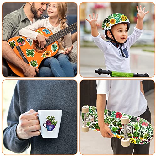 Image of Stickers for Water Bottles 200 Pcs VSCO Sticker Packs Flower and Plant Theme Waterproof Vinyl Decals Aesthetic Stickers for Kids Teens Adult for Phone Chrome Books Scrapbook Laptops Cup Binders Moped