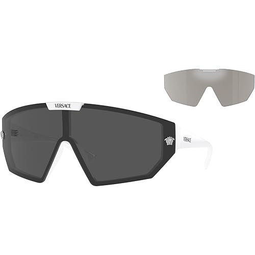Versace VE4461 Shield Sunglasses for Men for Women + BUNDLE With Designer iWear Complimentary Eyewear Kit