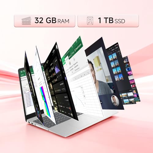 Image of HP 2025 Touchscreen Laptop, Intel 6-Core i3-1315U (Beat Ryzen 5 7430u), 15.6 inch 250 nits Anti-Glare Display, 16 GB RAM, 1 TB SSD, Long Battery Life, Windows 11 Pro, Copilot-AI Chat w /Patent Accessories