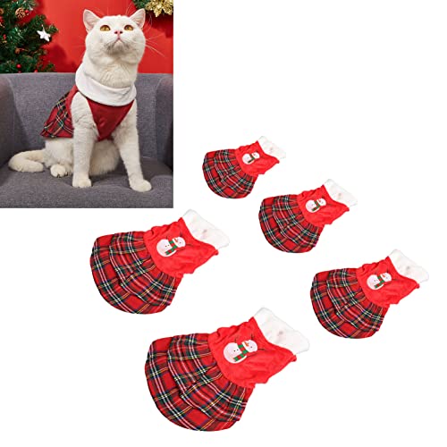 Boxwizard Vestido de Natal para cães sem mangas uma peça respirável para animais de estimação de Nat