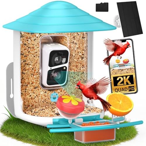 birdsnap® TUC Bird Feeder with Camera Solar Powered 2K Video with...