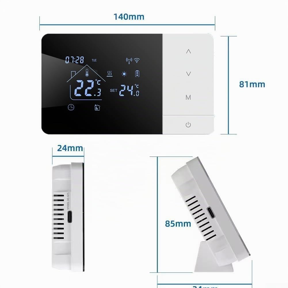 per batteria Termostato Wifi Riscaldamento/Raffreddamento Termostato, per Batteria Termostato, Per Caldaie a Gas, Per Tuya, Con Cumstomizable Scheduling