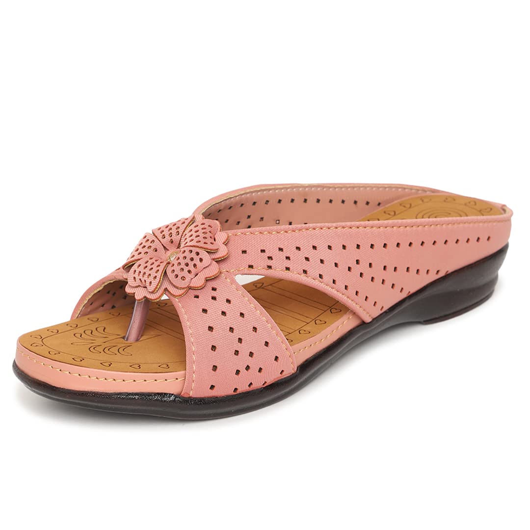 ORTHO JOY Fancy Doctor Slippers | Soft Sandal For Women | Comfortable Footwear For Women (Pink) (B09VLDQV3K) Amazon Price History, Amazon Price Tracker