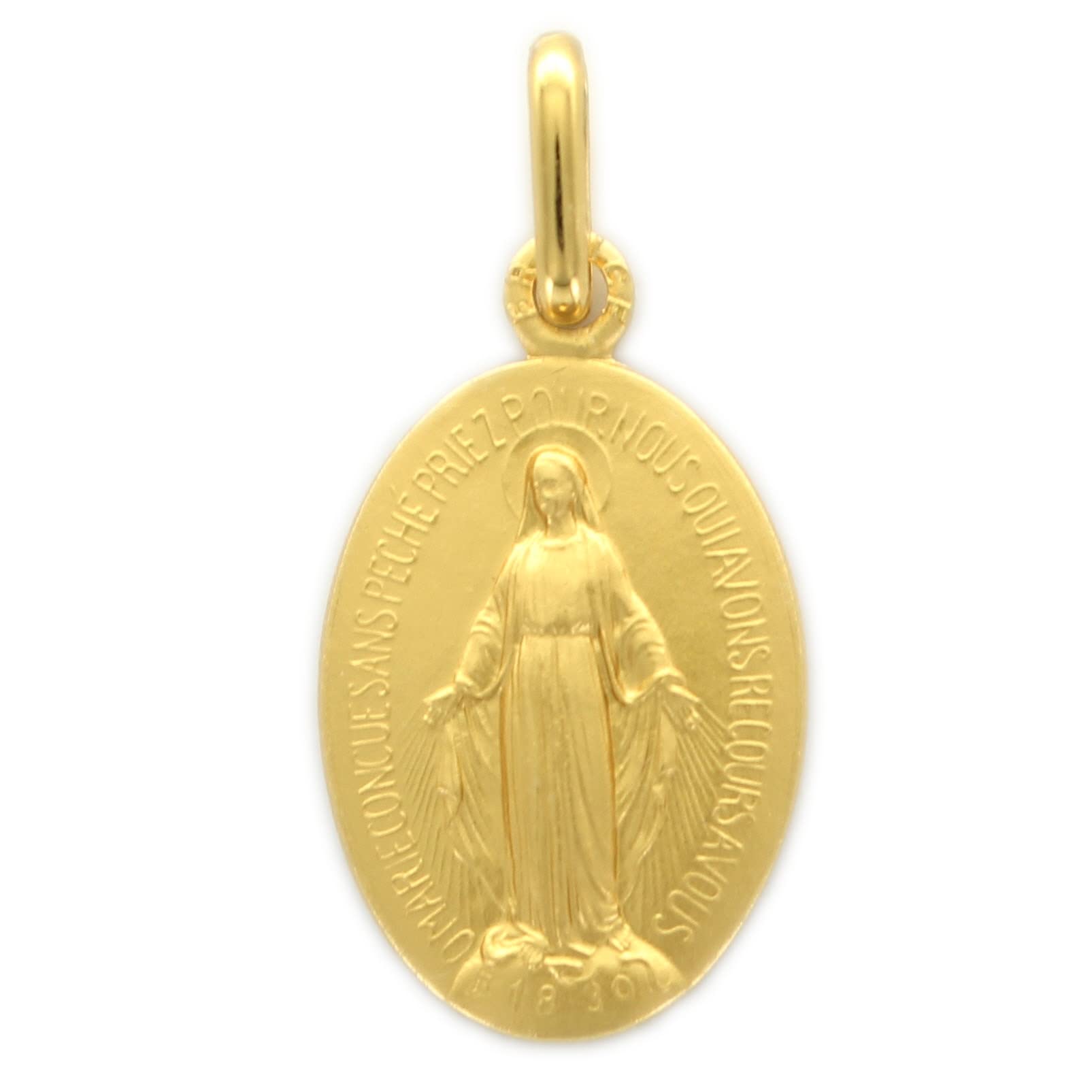 Palais du Rosaire Médaille Miraculeuse en plaqué or 15 mm - Médaille et croix Plaqué Or - Culte Chrétien