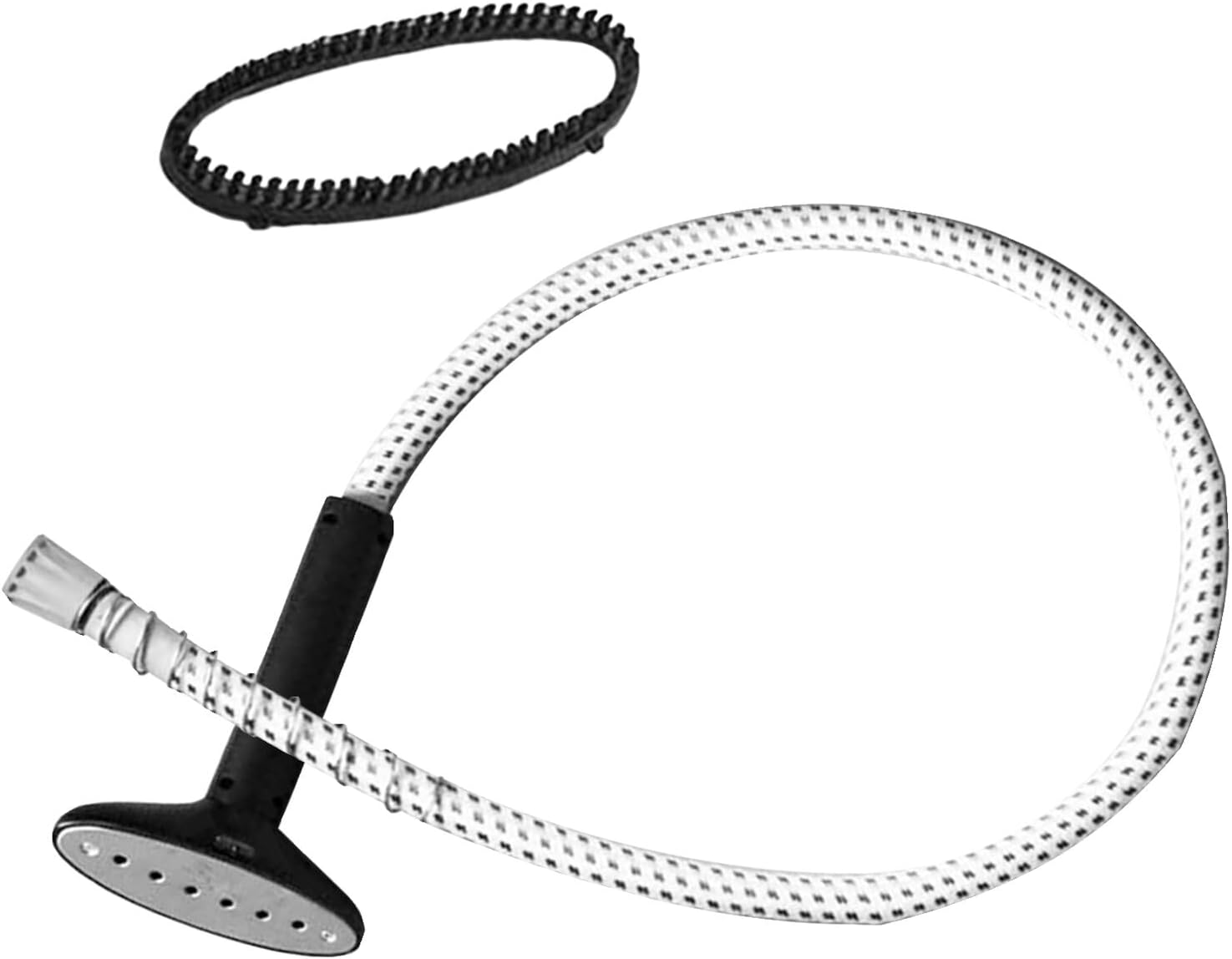 Healifty Replacement Garment Steamer Hose with Screw Nozzle and Brush Head, Universal Steam Air Pipe Accessory for Home Clothes Steaming and Ironing