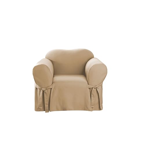 SureFit Duck 1 Piece Chair Slipcover in Tan