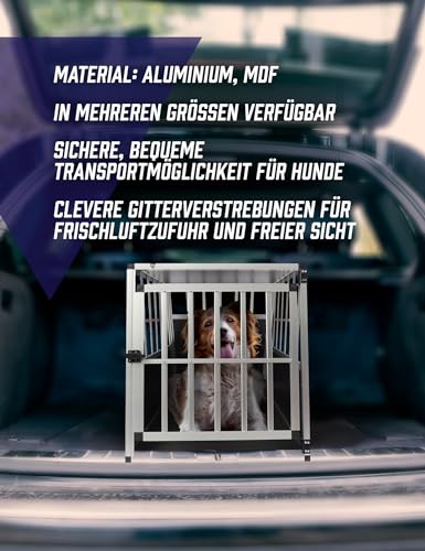 SPOCADO Villa Hunde Transportbox - Sicherer, bequemer Transport für deinen Hund - Stabile Konstruktion, in versch. Größen erhältlich - Leicht, langlebig und einfach zu reinigen (69 x 60 x 54 cm)