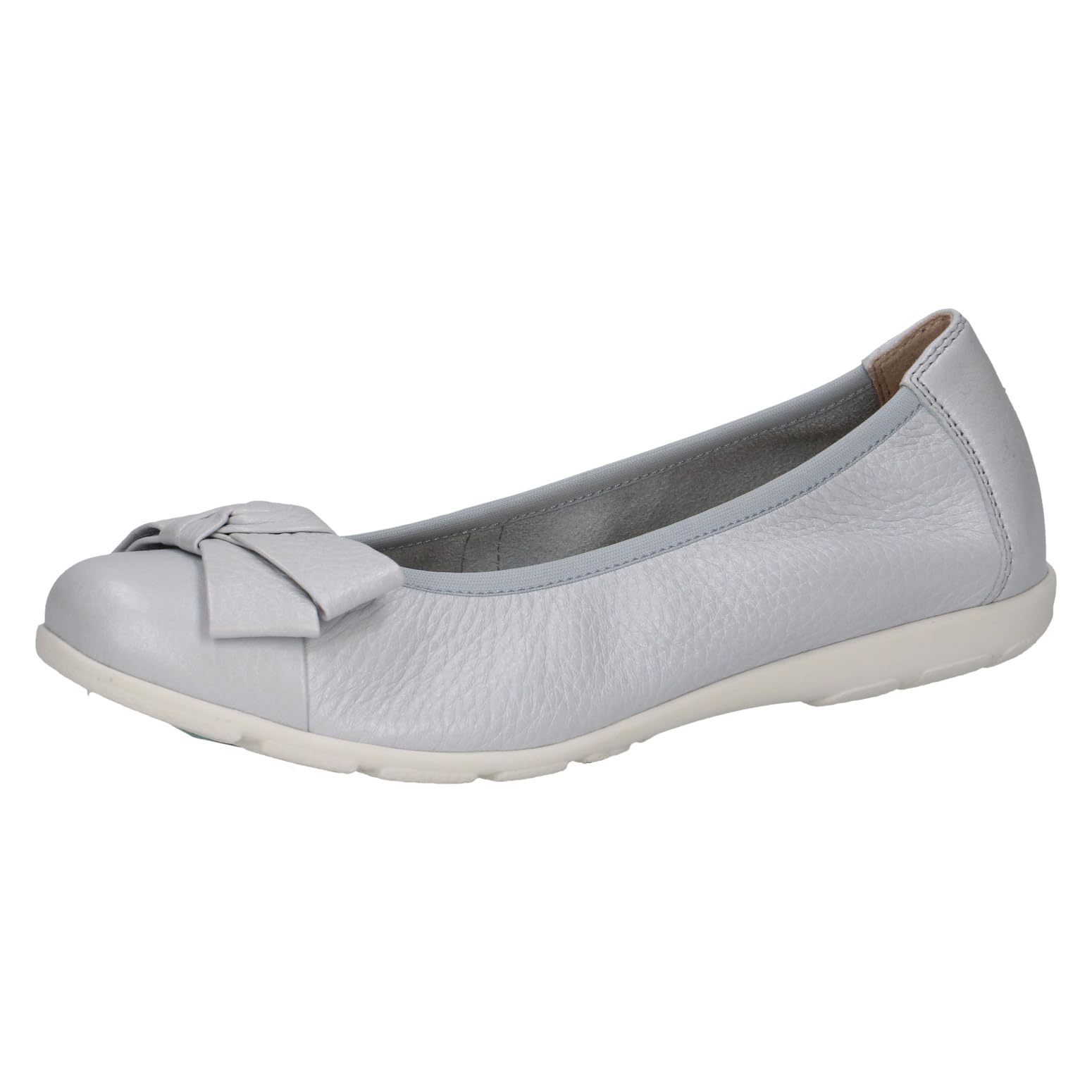 CAPRICE Women Ballet Flats Leather Bow, Purple (Lt.Blue Pe.Dee), 6.5 UK
