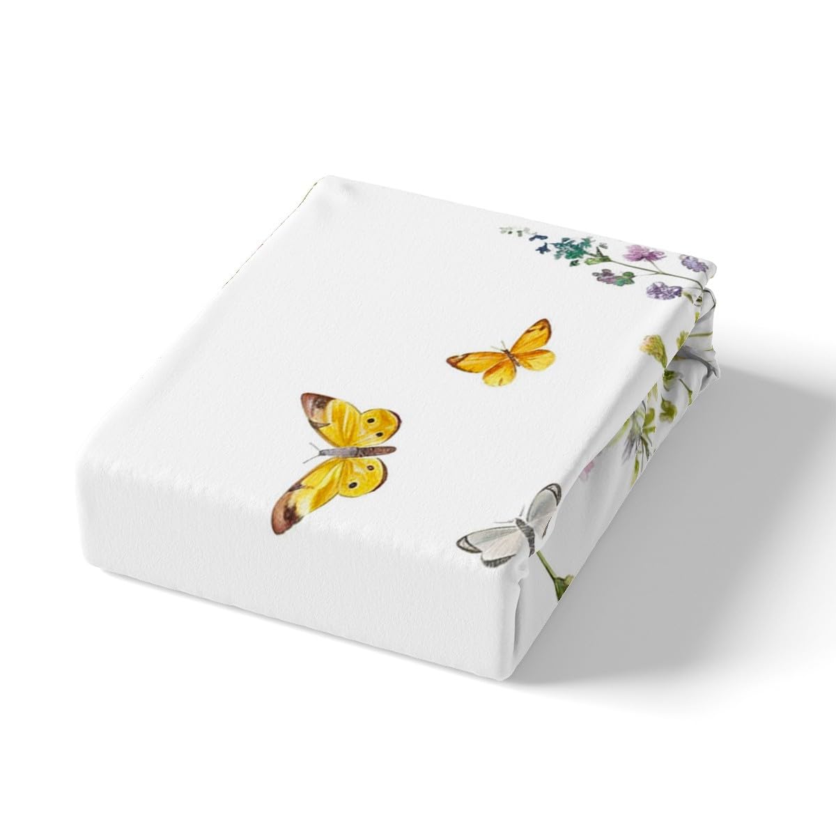 Fleurs Jaunes modèle Housse de Couette 140x200cm pour Filles Adultes Femmes Enfants Papillons Imprimer Parure de Lit Fleur de Jardin Literie Setnature thème Fermeture éclair