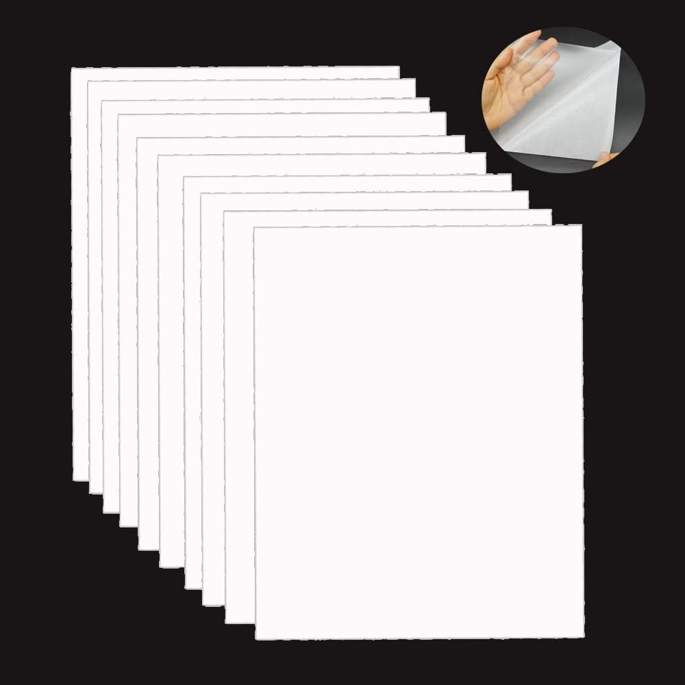 AWEELON 20 Pcs Iron-on Adhesive Sheets Double-Sided Press-on Patch Heat Melt Fabric Glue Sheet for Clothing Fusible Interfacing Fabric Lightweight Patches