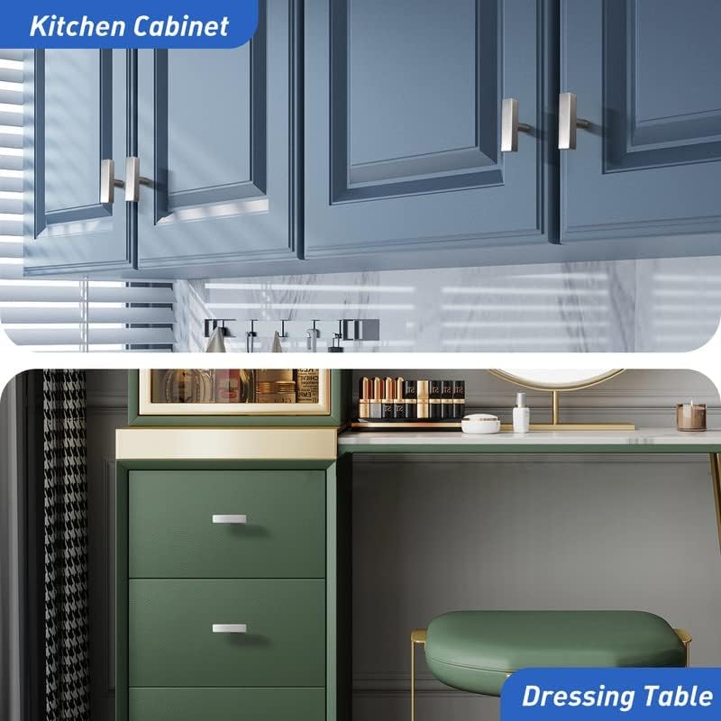 Miniatura 10 de Paquete de 25 manijas de gabinete de cocina, tiradores de cajón de acero inoxidable con centro de agujeros de 5 pulgadas, tiradores de gabinete de