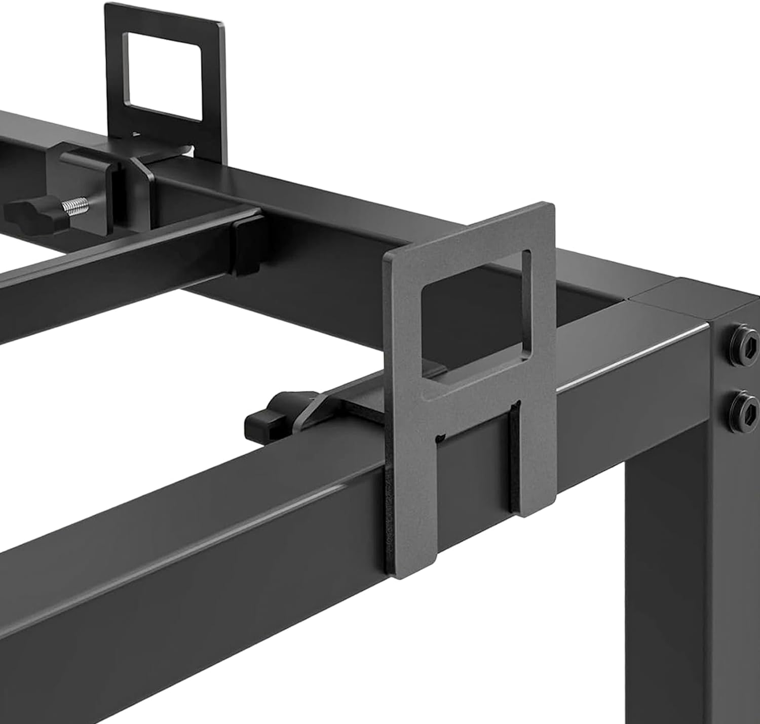 Non Slip Mattress Gaskets, Mattress Holder in Place Gripper for Metal Bed Frame, Keep Mattress from Sliding Gripper, Adjustable, 6 PCS, Black Mattress Gaskets Modern