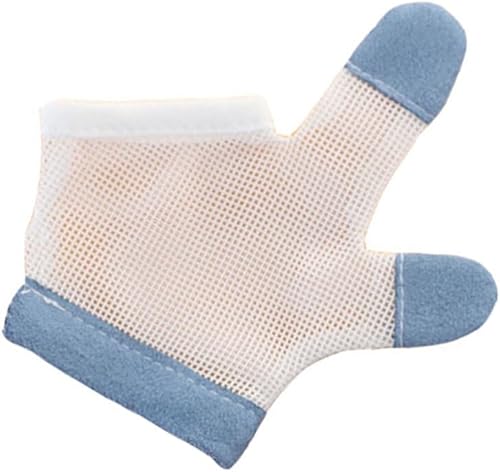 STOBOK Deja de chupar el pulgar, 1 par de guantes anticomer para bebés, antiarañazos, transpirable, protector de pulgar para chupar el pulgar para
