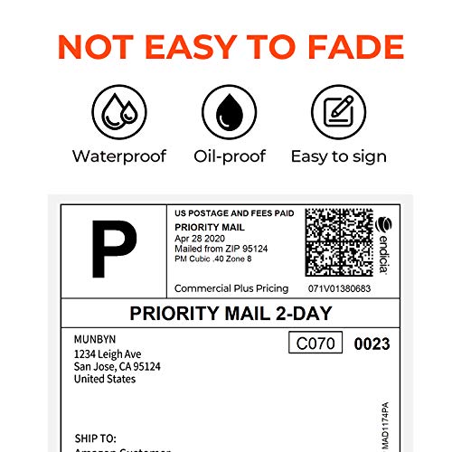 MUNBYN 4x6 Direct Thermal Fanfold Shipping Labels 500 Pics for Address Mailing Postage USPS UPS FedEx Amazon Ebay Shipping Labels, Commercial Grade image 2