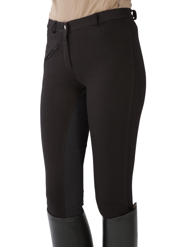 PFIFF Women's Pfiff Vollbesatzreithose, Schwarz 122, Black (Black), 122