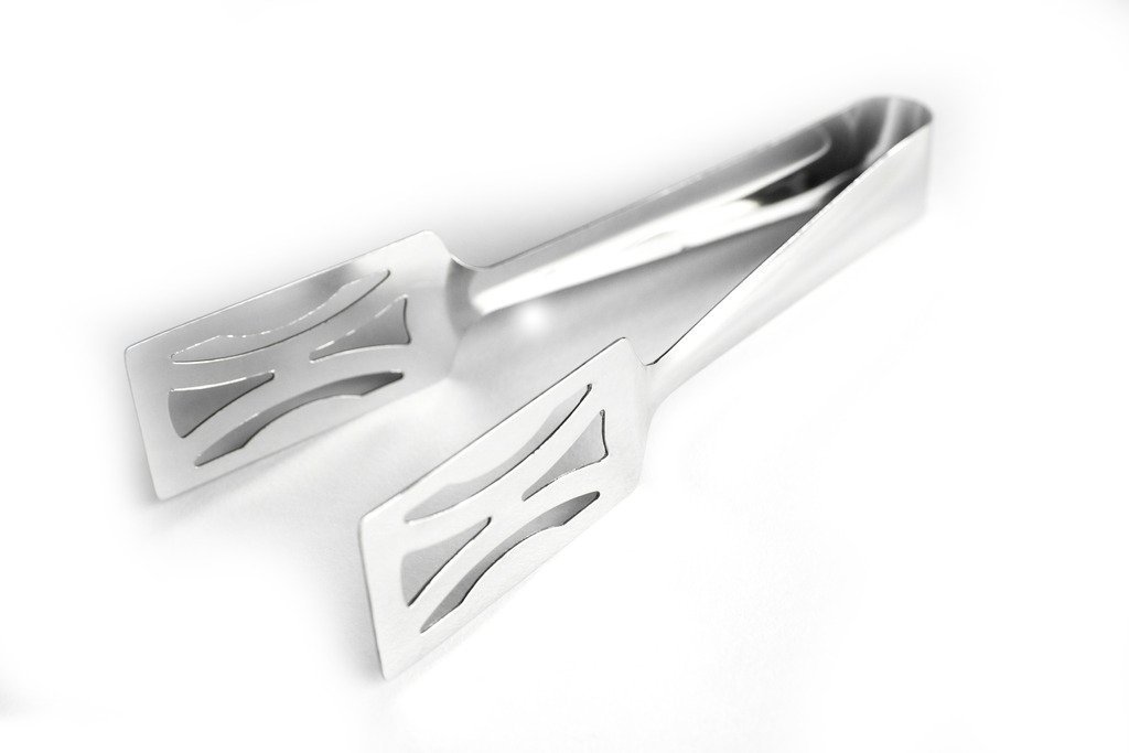 Ikarus 18/10 Steel Pastry Tong_ Silver (8.5 in)