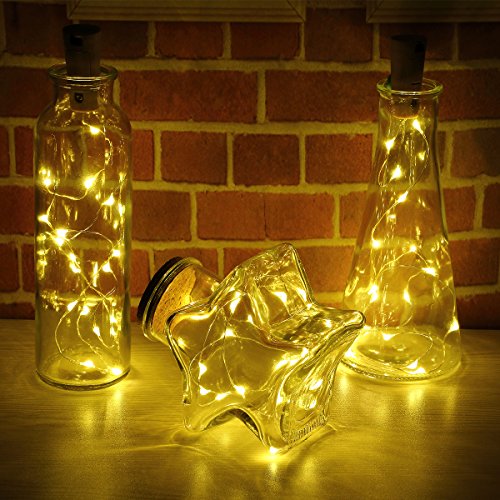 Zulux 6Pcs Bottle Lights - 39 Inch 20 Led Lights For Bottles, Wine Glass Light For Bottle Diy, Party, Decor, Christmas, Halloween, Wedding (Warm White) #TOP4