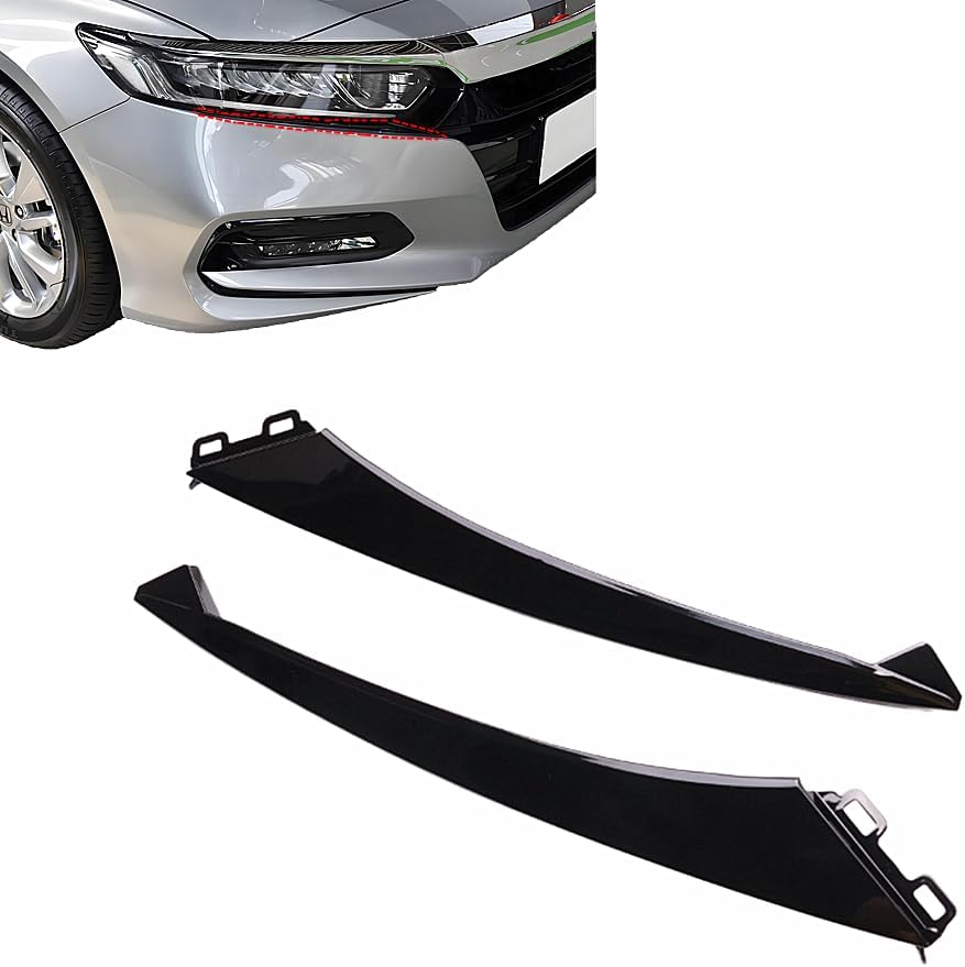 71114TVAA00 Driver and Passenger Side Bumper Lower Molding Trim Black Compatible with Honda Accord Sedan 2018 2019 2020 Bumper Molding Trim