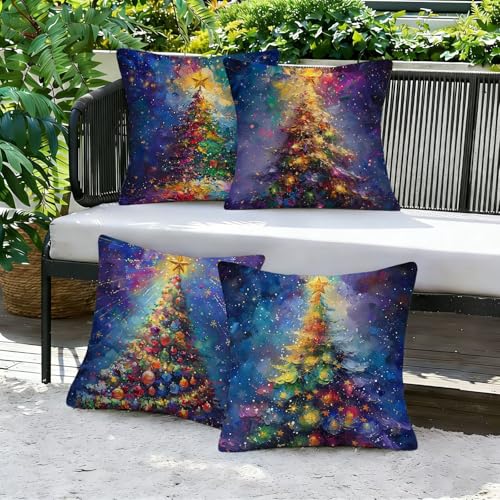 Coussin extérieur imperméable lin haut de gamme 70x70 taie décorative - 4