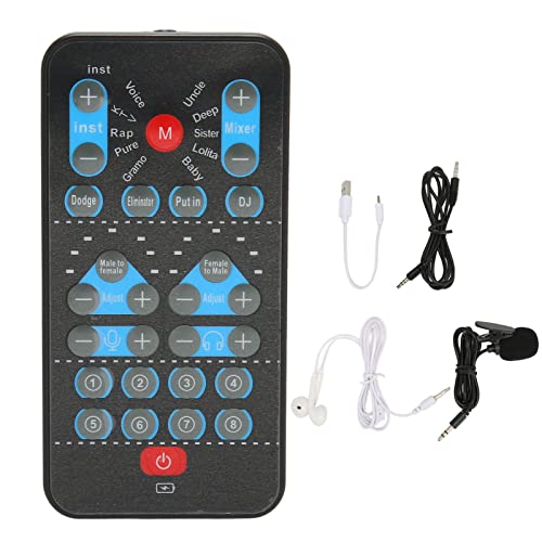 Image of Live Sound Card Voice Changer, M10 Handheld Sound Card Mini Voice Changer Device 8 Sound Effects,Mini Sound Card Voice Changer for Mobile Phone Computer