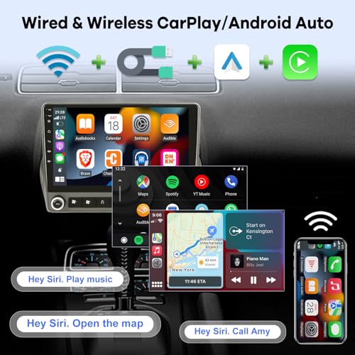 Radio para auto EKAT con pantalla táctil de 9 in miniatura 4