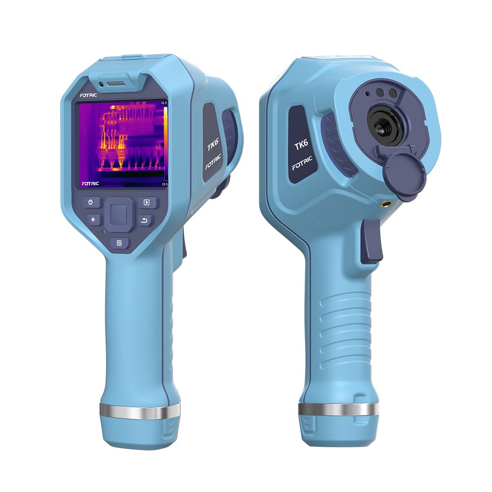 TK6 Thermal Imaging Camera, 384 x 288 IR Resolution , 25° *19° FOV, Manual Focus Thermal Imager with 5MP Visual Camera for Building, Electrical Inspections, -4°F to 1022°F, 3.5" Touch Screen