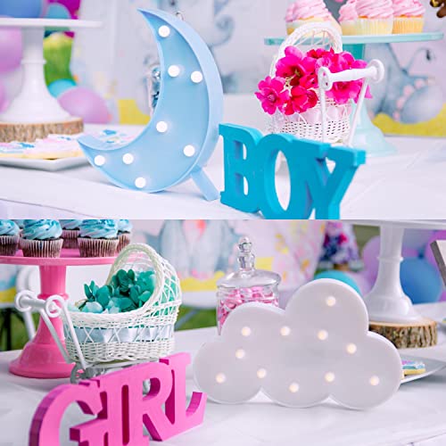 Stars, Moon and Clouds Night Light, Yellow Stars, Blue Moon, White Clouds - Image 3