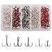 JSHANMEI 210pcs High Carbon Steel Classic Treble Hooks Standard Strength Fishing Hooks with Tackle Box-size: 8#,10#,12#,14#