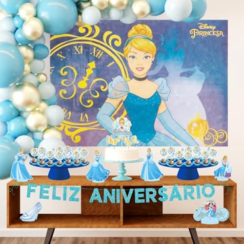 Kit Festa Fácil Cinderela Disney Decoração Aniversário