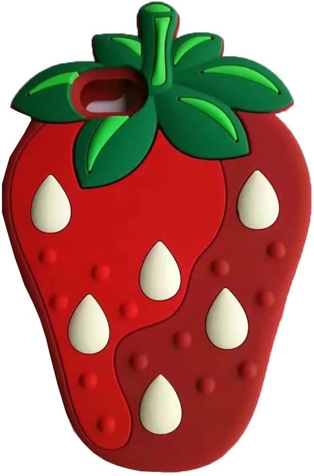 iPhone 7 Plus Case, Fashion Cute 3D Strawberry Soft Silicone Phone Case for iPhone 7 Plus 5.5" (Strawberry)