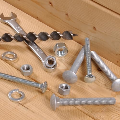 Image of Hillman 240198 Carriage Bolt, 3 /8 x 7-Inch, Steel, Zinc-Plated, Silver, 50-Pack